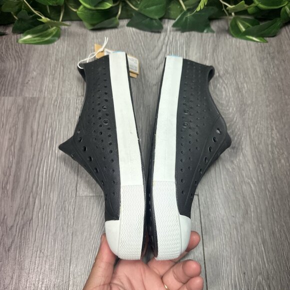 Native Jefferson Black Shell White Slip-On Water Shoes Men 5 Women 7 main image 9